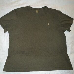 Polo Ralph Lauren Mens XXL Olive Green Crewneck T-Shirt Pony Logo
